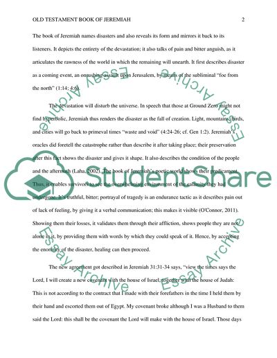 Old Testament Book of Jeremiah