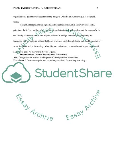 Problem Resolution in Corrections