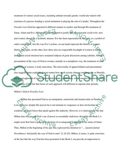 In Paradise Lost, How Does Milton Justify The Ways of God to Women