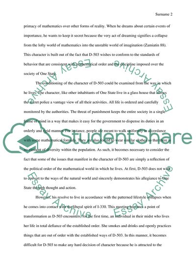 Aspects of Zamyatins We