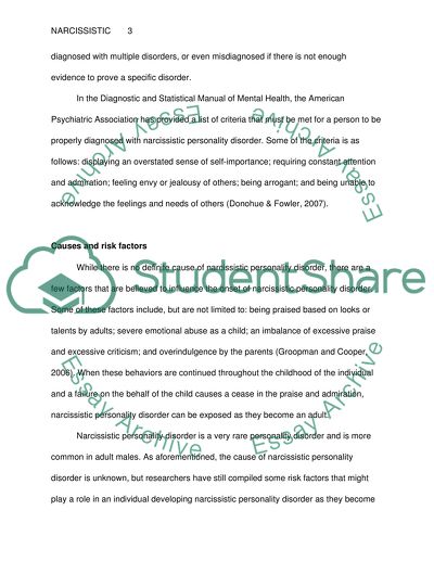 Narcissistic personality disorder