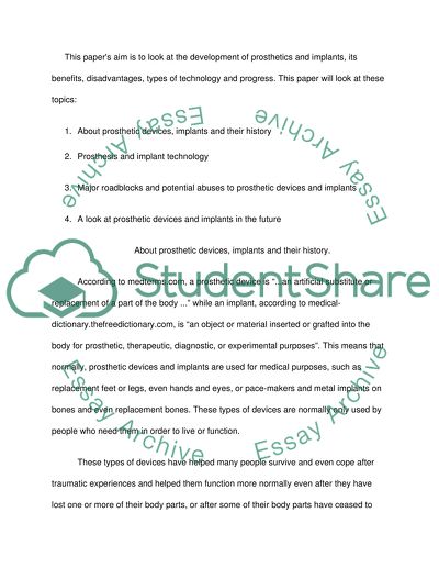 Major Issues on Human Body Implants and Prosthesis