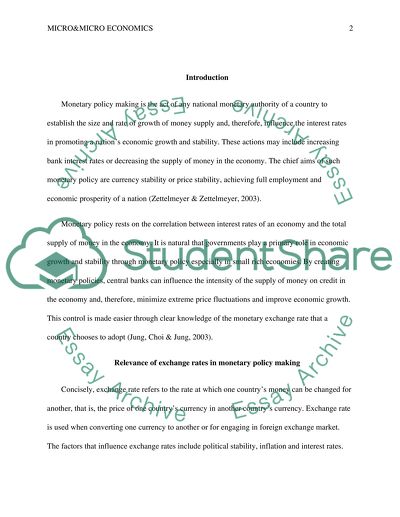 Relevance of exchange rates in monetary policy making
