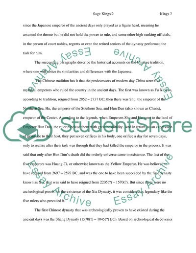 The Age of the Sage Kings