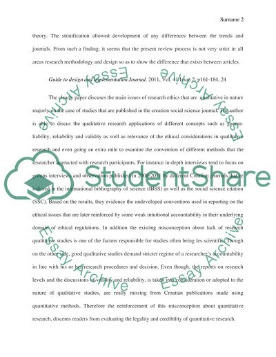 Qualitative and quantitative research design