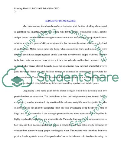 Slingshot Drag Racing