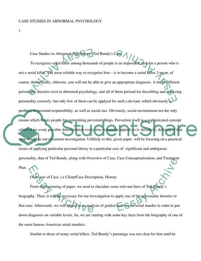 Abnormal Psychology and the Case of Ted Bundy