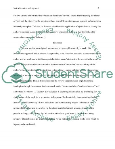 Notes from underground dostoevsky essay