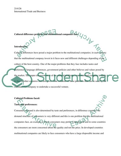 International Trade and Business