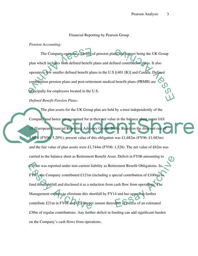 Financial Accounting Analysis of Pearson Group
