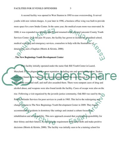 Facilities for Juvenile Offenders