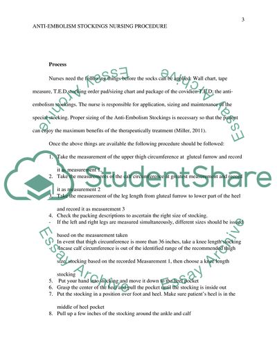 Anti-Embolism Stockings Nursing Procedure