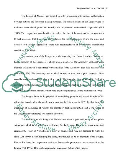 The International Organizations of League of Nations and the UN