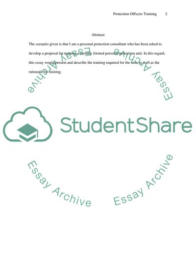 Protection Officers Training