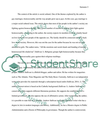 Why the M Word Matters to Me by Andrew Sullivan