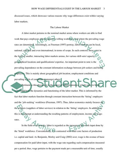 How Wage Differentials Exist in Labour the Market