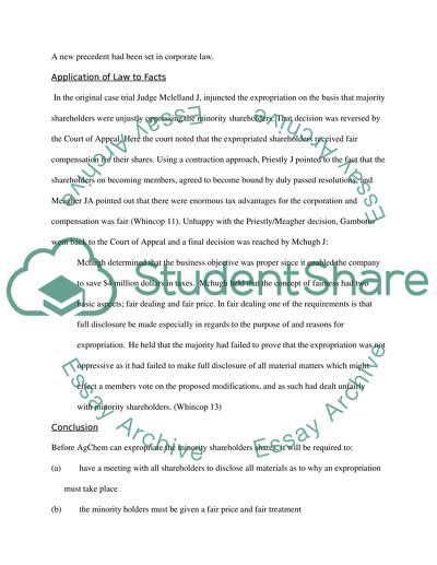 Company law - gambotto pinciples