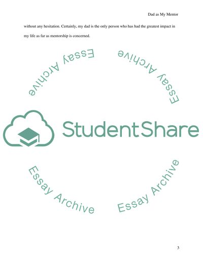 Dads Role in My Life