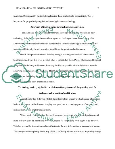 New technology requirement for health care industry