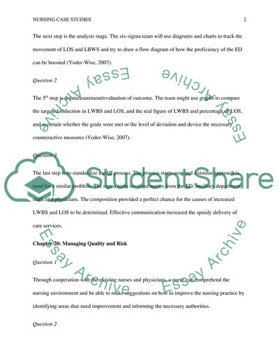 Quality and safety of patient care: case study