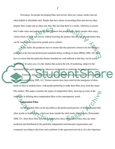 Definition of Independent Films