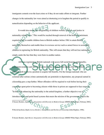 The Borders, Citizenship and Immigration Act