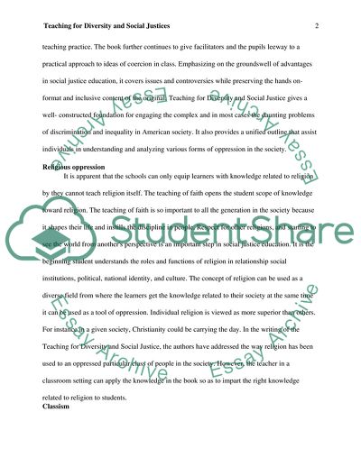 Teaching for Diversity and Social Justices