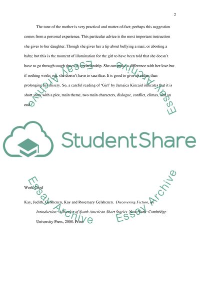 Girl by Jamaica Kincaid