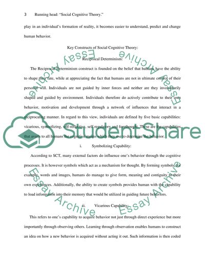 Social Cognitive Theory