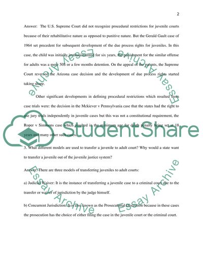 The Historical Development of the Juvenile Court