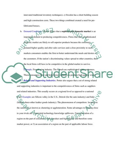 Diamond Theory and Related and Supporting Industries