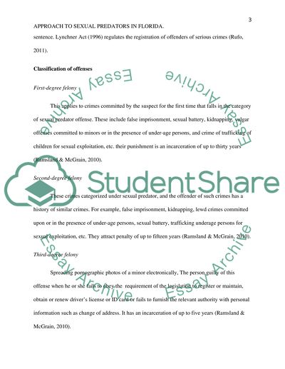 Sexual Predator Prosecution