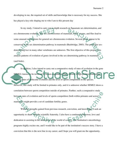 Statement of Research Interests and Goals for Graduate Admission