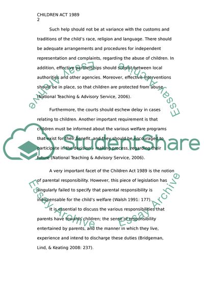 Success Of The Children Act 1989 In Protecting Childrens Rights