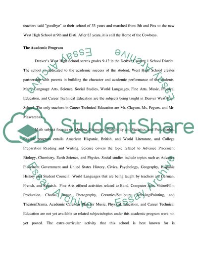 The Motto of the Denver High School