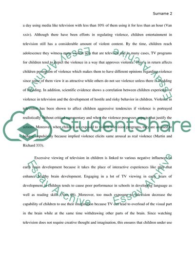 Excessive Viewing of Television in Children