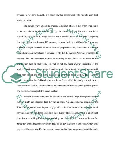 Unauthorized immigration to the united states