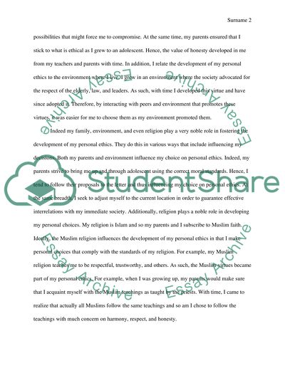 Personal Code of Ethics