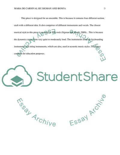 Maha De Carnival by Sigman and Bonfa