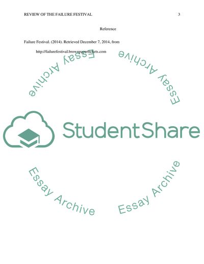 Feedback of Failure festival