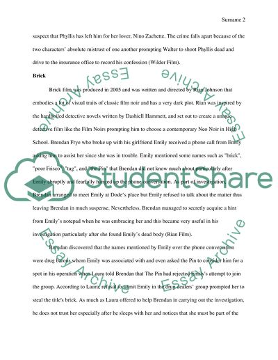 Double Indemnity and Brick