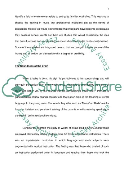 Cognition Development and Music Training