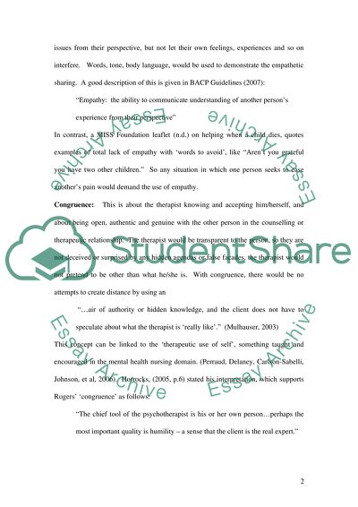 The Theory of Person-Centred Counselling