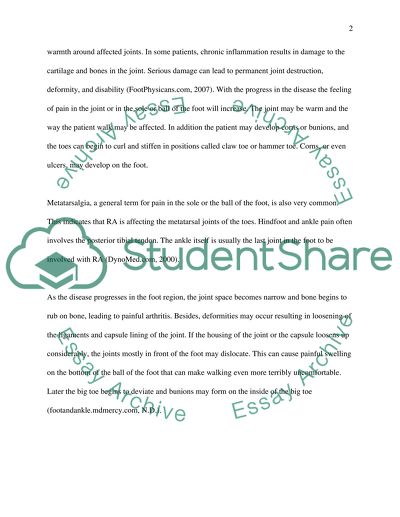 Rheumatoid Arthritis of the Foot and Ankle