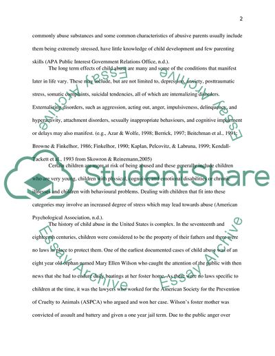 Child abuse policies and services