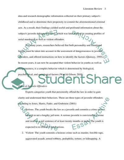 History of Juvenile Offenders