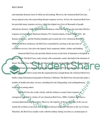 The American Red Cross Humanitarian Organization