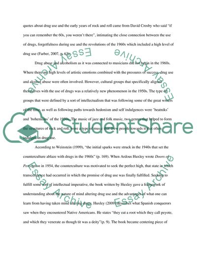 Rock-n-roll and the Use of Drugs in the Period between 1955 and 1966