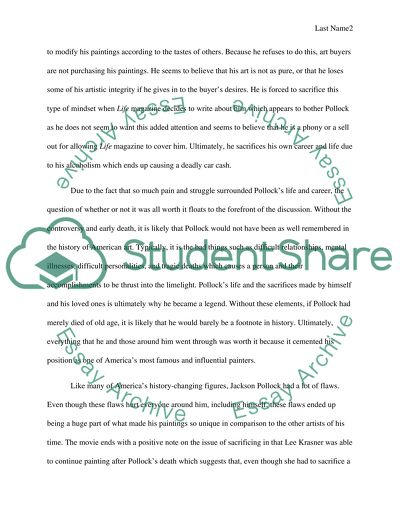 Biographical Film Entitled Polloc