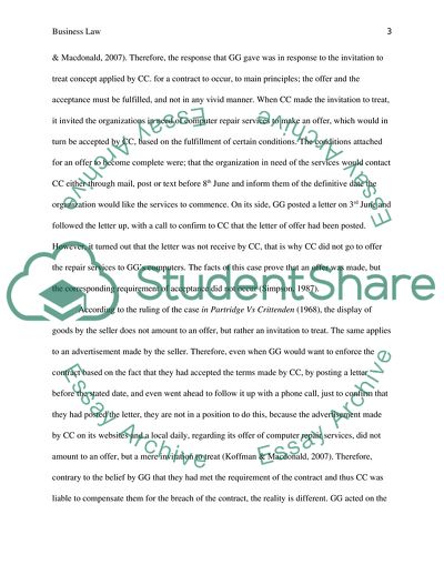 Business Law - The Law of Contract